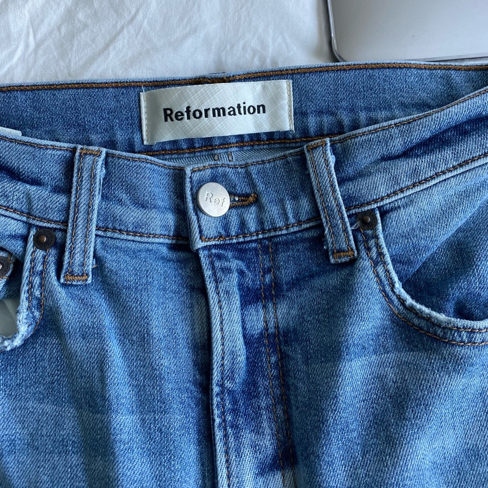 reformation skinny jeans !